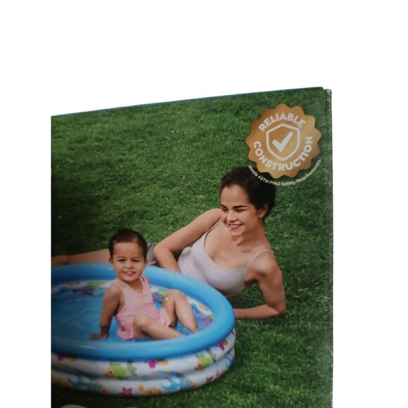 New 40" CORAL REEF INFLATABLE Child Swimming Pool Fish Tropical Ages 2 Yr+ w Box - Picture 6 of 13